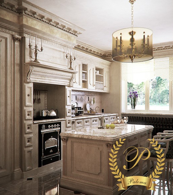 Tủ Bếp Cổ Điển Châu Âu TB09