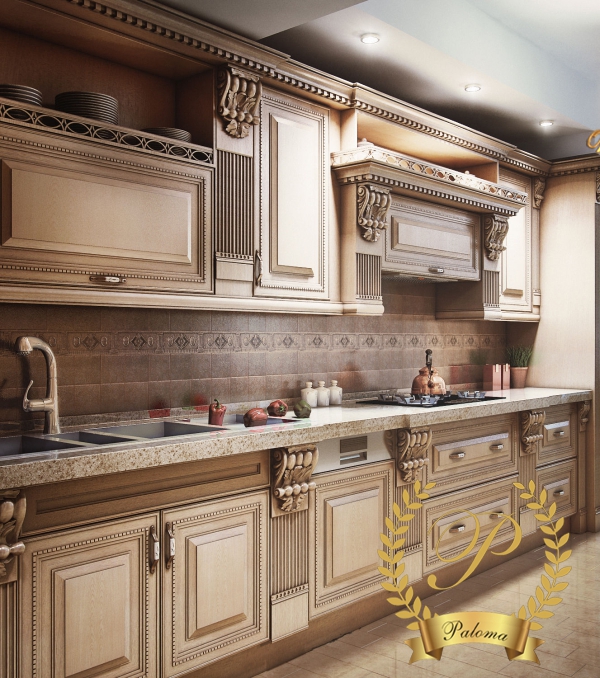 Tủ Bếp Cổ Điển Châu Âu TB10