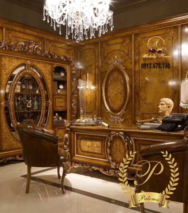 Bàn Làm Việc Cổ Điển Châu Âu MS02