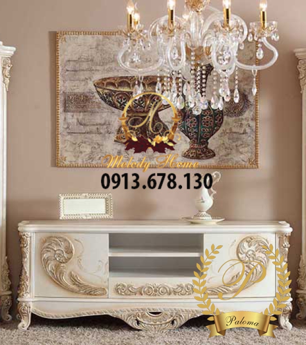 Kệ Tivi Cổ Điển Châu Âu MS08