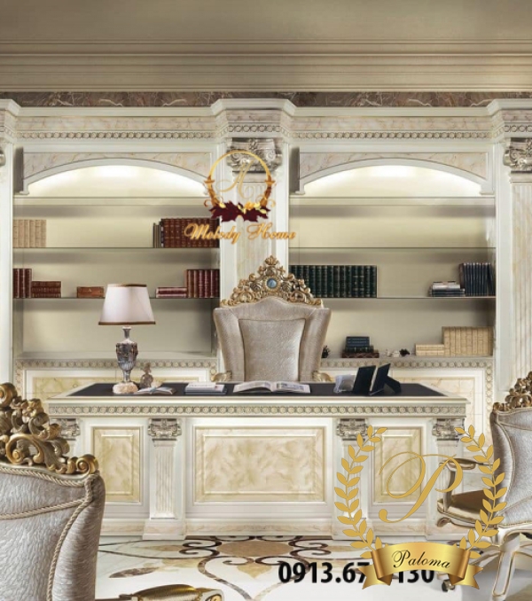 Bàn Làm Việc Cổ Điển Châu Âu MS04