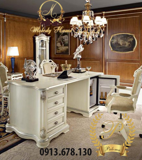 Bàn Làm Việc Cổ Điển Châu Âu MS05