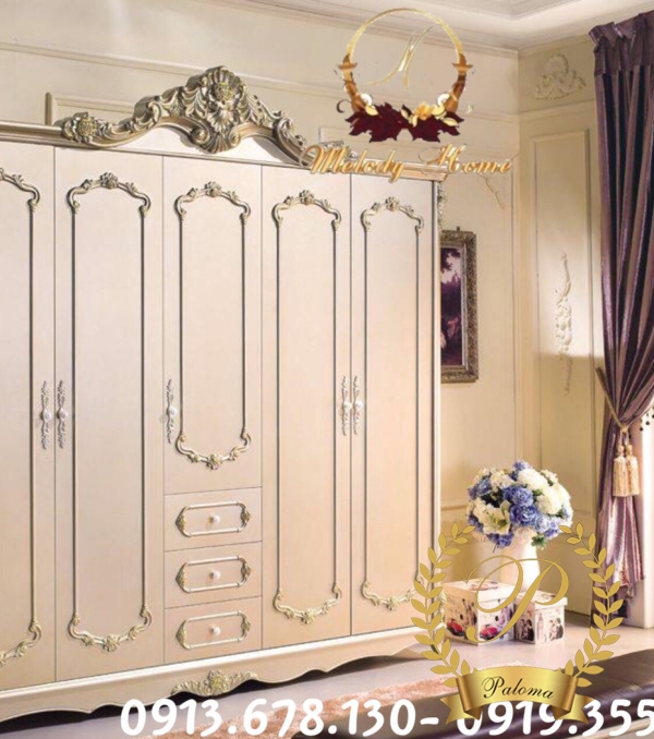 Tủ Áo Tân Cổ Điển Châu Âu MS06