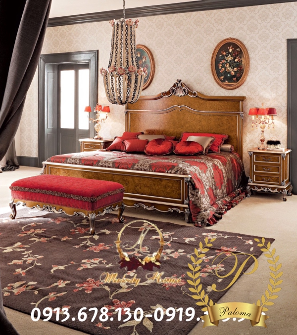 Giường Ngủ Tân Cổ Điển Châu Âu GN08