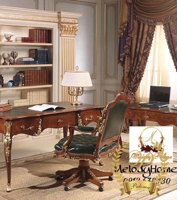 Bàn Làm Việc Tân Cổ Điển Châu Âu MS09