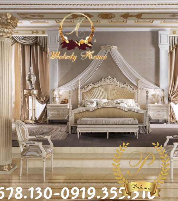 Giường Ngủ Tân Cổ Điển Châu Âu GN23