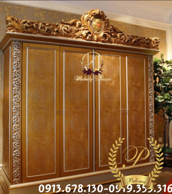 Tủ Áo Tân Cổ Điển Châu Âu MS03