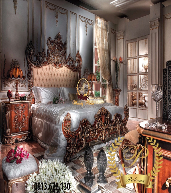 Giường Ngủ Cổ Điển Châu Âu GN 12